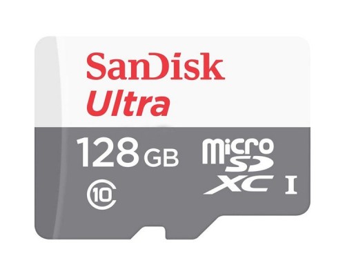 Флеш карта microSDXC 128Gb Class10 Sandisk SDSQUNS-128G-GN6MN Ultra 80 w/o adapter