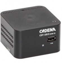 Ресивер DVB-T2 Cadena CDT-1813 черный                                                                                                                                                                                                                     