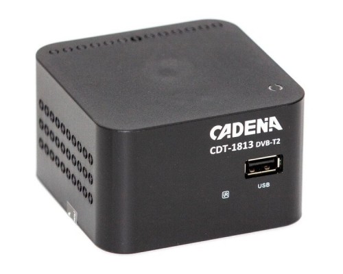 Ресивер DVB-T2 Cadena CDT-1813 черный