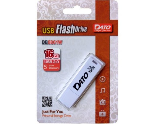 Флеш Диск Dato 16Gb DB8001 DB8001W-16G USB2.0 белый