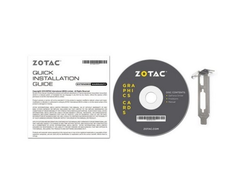 Видеокарта Zotac GT 1030, ZONE Edition Low Profile 2GB, 64bit, GDDR5, DVI-D/HDMI RTL  (ZT-P10300B-20L)