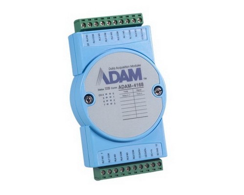 Модуль интерфейсный ADAM-4168-AE   Модуль дискретного вывода, 8 каналов, Relay Output Module Advantech