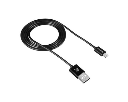 Кабель Lightning/USB , round, cable length 1m, Black CANYON CNE-CFI1B