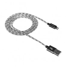 Кабель Lightning/USB, braided, metallic shell, cable length 1m, Dark gray CANYON CNE-CFI3DG                                                                                                                                                               