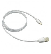 Кабель Lightning/USB, braided, metallic shell, cable length 1m, Pearl White CANYON CNE-CFI3PW                                                                                                                                                             