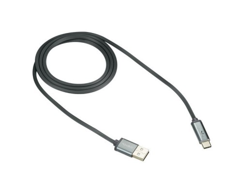 КабельType C/USB 2.0, with LED indicator, Power & Data output, 5V/9V 2A, OD 3.8mm, PVC Jacket, 1m, drak grey CANYON CNS-USBC6DG
