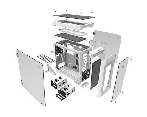 Корпус View 71 TG Snow CA-1I7-00F6WN-00 White/Win/SPCC/Tempered Glass*4/Color Box/Riing 140mm White Fan*2