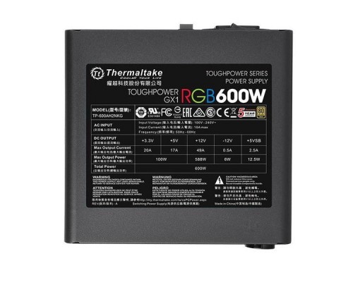 Блок питания   600W Thermaltake TPD-0600NHFAGE-1  Toughpower  GX1 ATX APFC 120mm 80+