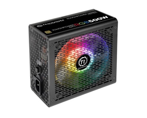 Блок питания Thermaltake ATX 500W Toughpower GX1 RGB 80+ gold (24+4+4pin) APFC 120mm fan color LED 6xSATA RTL