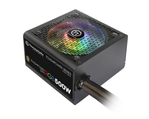 Блок питания Thermaltake ATX 500W Toughpower GX1 RGB 80+ gold (24+4+4pin) APFC 120mm fan color LED 6xSATA RTL