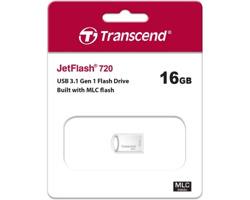 Флэш-драйв Transcend JetFlash 720S, 16 Гб, USB 3.1 gen.1, MLC