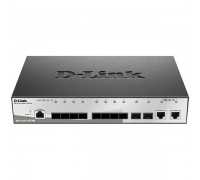 D-Link DGS-1210-12TS/ME Управляемый коммутатор 2 уровня с 10 портами 1000Base-X SFP и 2 портами 10/100/1000Base-T                                                                                                                                         