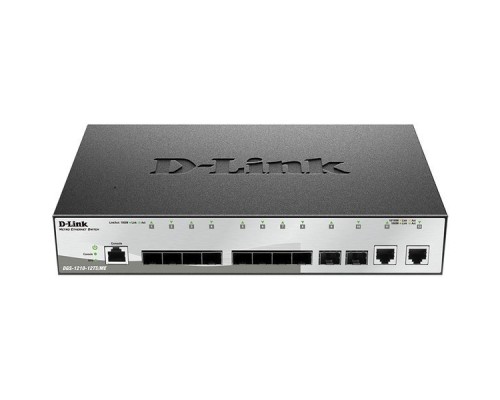 D-Link DGS-1210-12TS/ME Управляемый коммутатор 2 уровня с 10 портами 1000Base-X SFP и 2 портами 10/100/1000Base-T