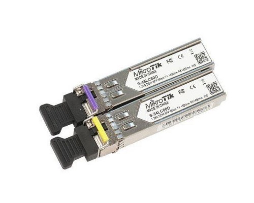 Трансивер S-4554LC80D Комплект из 2 штук SFP modules, S-45LC80D (1.25G SM 80km T1490nm/R1550nm, Single LC-connector) + S-54LC80D (1.25G SM 80km T1550nm/R1490nm, Single LC-connector)