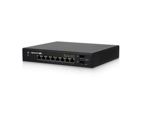 Сетевое оборудование UBIQUITI EdgeSwitch 8 (150W Model) [ES-8-150W-EU] Ubiquiti 2х SFP, 8х Gigabit RJ45, Passive PoE 24 В