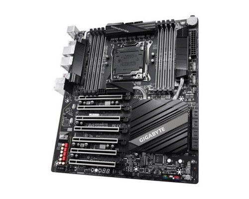 Материнская плата GIGABYTE X299-WU8, Socket 2066, Intel®X299, 8xDDR4-2667, 7xPCI-Ex16, 8xSATA3,(RAID 0/1/5/10) 1xM.2, 8 Ch Audio, 2xGLan, (2+0)xUSB2.0, (7+4)xUSB3.1, (1+0)xUSB3.1 Type-C™, 1xPS/2, ATX, RTL,