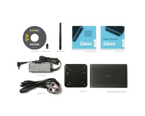 Платформа Zotac ZBOX-CI660NANO-BE i7 8550U, FanLess, DDR4-2400, SATA 6.0, Dual GLan, WIFI, BT, 5xUSB 3.0, 2xUSB3.1Type C, DP, HDMI, EU+UK PLUG, RTL