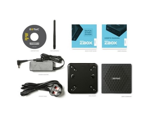 Платформа Zotac ZBOX-CI329NANO-BE Intel N4100, FanLess, 2xSoDimm DDR4-2400, SATA 6.0, Dual GLan, WIFI, BT, DP, HDMI, D-Sub, 1xUSB 3.0TypeC, 3xUSB 3.0, 1xUSB2.0, EU+UK PLUG, RTL