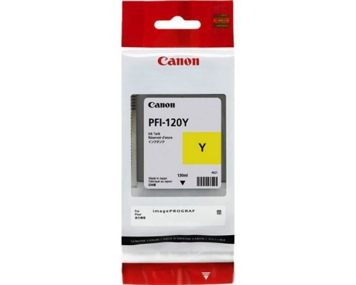 Картридж Canon PFI-120Y (yellow), 130 мл для TM-200/205/300/305