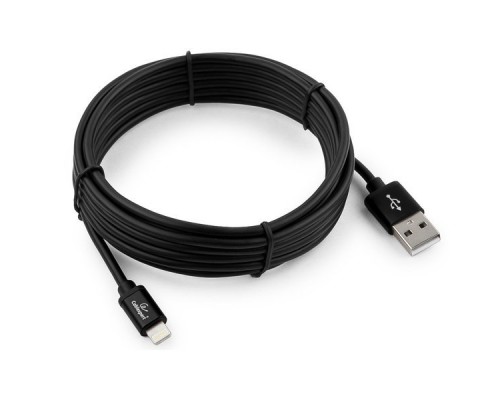 Кабель USB 2.0 A--Lightning 3.0м Cablexper CC-S-APUSB01Bk-3M серия Silver, черный