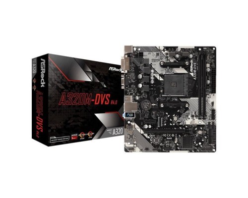 Материнская плата AMD A320 SAM4 MATX A320M-DVS R4.0 ASROCK