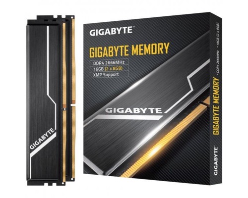 Модуль памяти 16GB Gigabyte DDR4 2666 DIMM Black Gaming Memory GP-GR26C16S8K2HU416 2 pack Non-ECC, CL16, 1.2V, Kit (2x8GB), RTL  (804657)