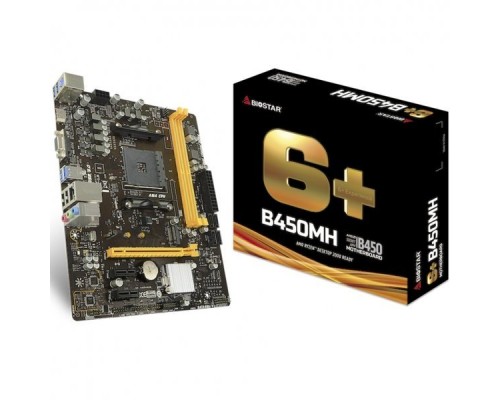 Материнская плата B450MH, Socket AM4, AMD B450, 2xDDR4-2933, D-SUB+HDMI, 1xPCI-Ex16, 2xPCI-Ex1, 4xSATA3(RAID 0/1/10), 1xM.2, 8 Ch Audio, GLan, (2+4)xUSB2.0, (4+2)xUSB3.1, 1xPS/2, mATX, RTL,