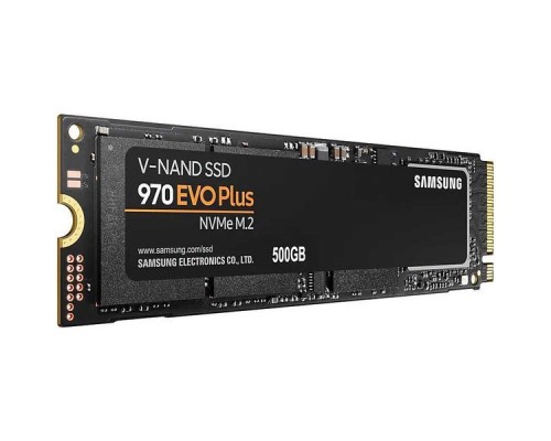 Жесткий диск SSD M.2 2280 500GB Samsung 970 EVO Plus Client SSD MZ-V7S500BW PCIe Gen3x4 with NVMe, 3500/3200, IOPS 480/550K, MTBF 1.5M, 3D NAND TLC, 512MB, 300TBW, NVMe 1.3, RTL  (628116)