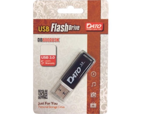 Флеш Диск Dato 64Gb DB8002U3 DB8002U3K-64G USB3.0 черный