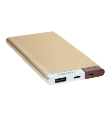 Внешний аккумулятор Nobby 5000 мАч., USB+8-pin, 2A, Li-pol, золот., Metallic 032-001                                                                                                                                                                      