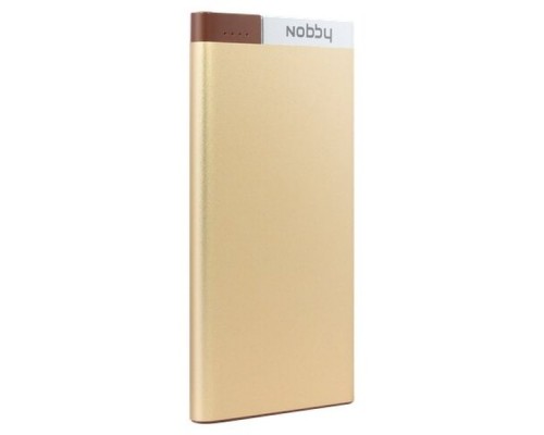 Внешний аккумулятор Nobby 5000 мАч., USB+8-pin, 2A, Li-pol, золот., Metallic 032-001