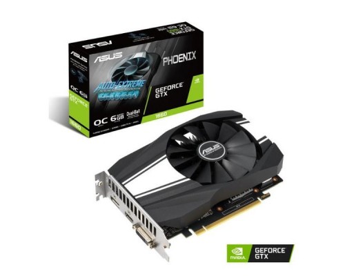 Видеокарта 6Gb PCI-E DDR5 ASUS PH-GTX1660-O6G (RTL) DVI+HDMI+DP GeForce  GTX1660