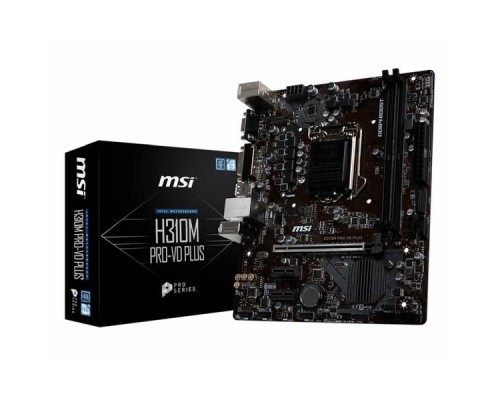 Материнская плата MSI H310M PRO-VD PLUS S1151 H310 PCI-E PCI-E Dsub+DVI GbLAN SATA MicroATX 2DDR4