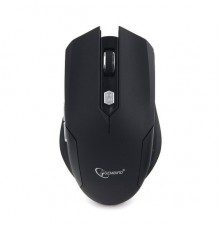 Мышь Мышь беспроводная Gembird MUSW-240, 2.4ГГц, черный, soft touch, 5 кнопоки+колесо-кнопка, 1600 DPI, батарейки в комплекте                                                                                                                             
