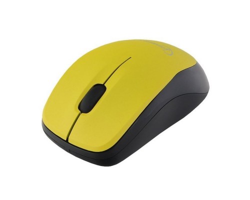 Мышь Мышь беспроводная Gembird MUSW-360-LM, 2.4ГГц, лазерный лимон, 2 кнопки+колесо-кнопка, 1000 DPI, батарейки в комплекте, блистер
