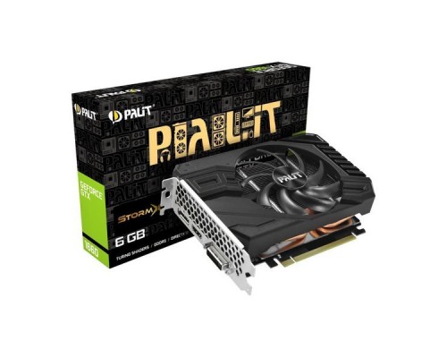 Видеокарта 6Gb PCI-E DDR5 Palit PA-GTX1660 StormX 6G DVI+HDMI+DP (RTL)