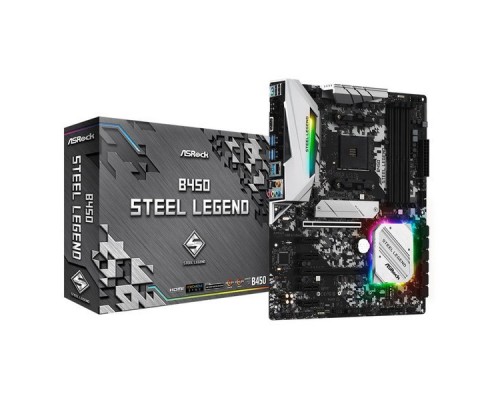 Материнская плата AMD B450 SAM4 ATX B450 STEEL LEGEND ASROCK