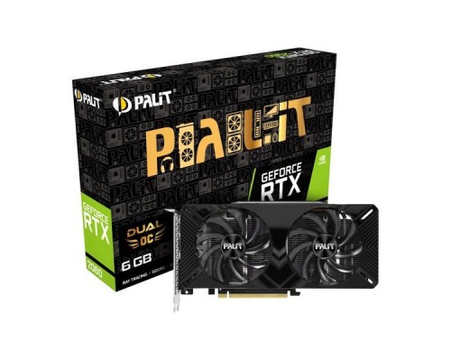 Видеокарта 6Gb PCI-E DDR6 Palit PA-RTX2060 Dual OC 6G DVI+HDMI+DP (RTL)