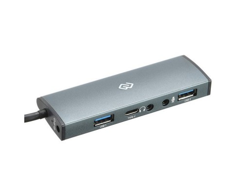 Разветвитель USB-C Digma HUB-2U3.0СAU-UC-G 5порт. серый