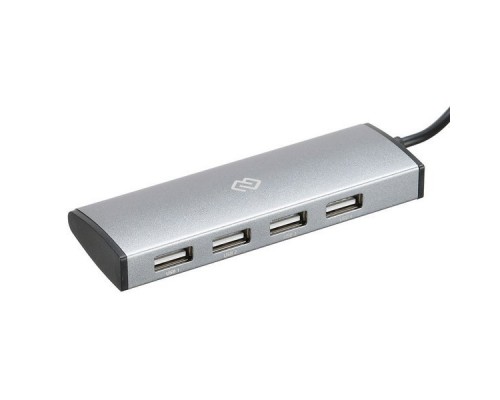 Разветвитель USB-C Digma HUB-4U2.0-UC-DS 4порт. серебристый