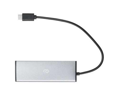 Разветвитель USB-C Digma HUB-4U2.0-UC-DS 4порт. серебристый