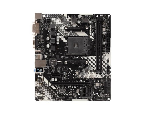 Материнская плата AMD B450 SAM4 MATX B450M-HDV R4.0 ASROCK