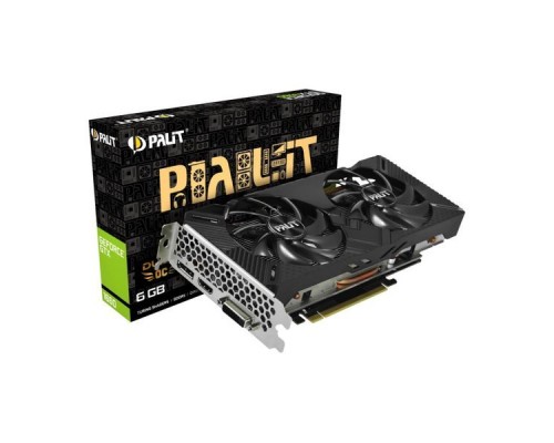 Видеокарта 6Gb PCI-E DDR5 Palit PA-GTX1660 Dual OC 6G DVI+HDMI+DP (RTL)