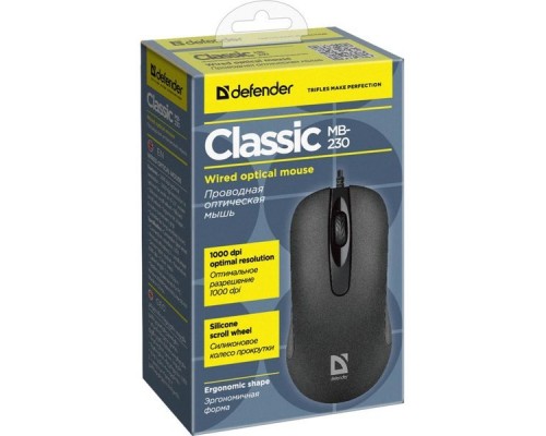 Мышь Defender Classic MB-230 Black USB 52230