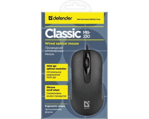 Мышь Defender Classic MB-230 Black USB 52230