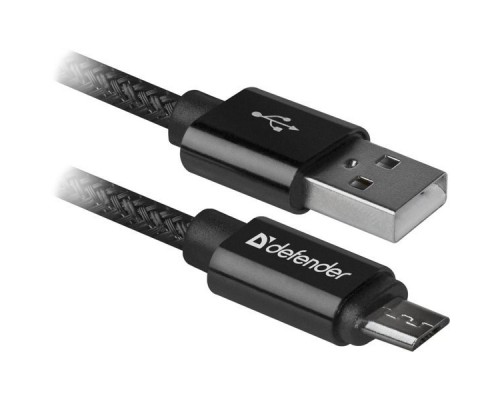 Кабель USB 2.0 A--micro-B 1.0м Defender USB08-03T PRO 87802 черный
