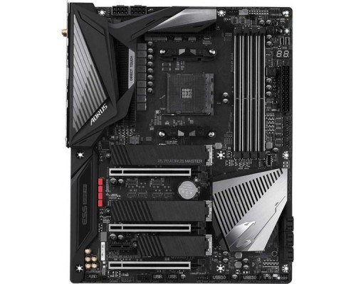 Материнская плата GigaByte X570 AORUS MASTER SAM4 AMD X570 3xPCI-E 2xGbLAN SATA  ATX 4DDR4 (RTL)