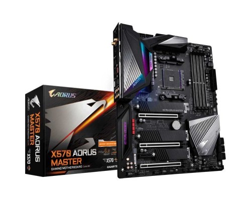 Материнская плата GigaByte X570 AORUS MASTER SAM4 AMD X570 3xPCI-E 2xGbLAN SATA  ATX 4DDR4 (RTL)