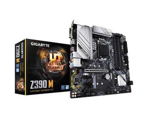 Материнская плата Gigabyte Z390 M S1151 Z390 2xPCI-E DVI+HDMI+DP GbLAN SATA RAID Micro-ATX 4DDR4 (RTL)