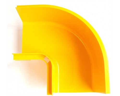 Горизонтальный поворот 90° оптического лотка 120 мм, желтый